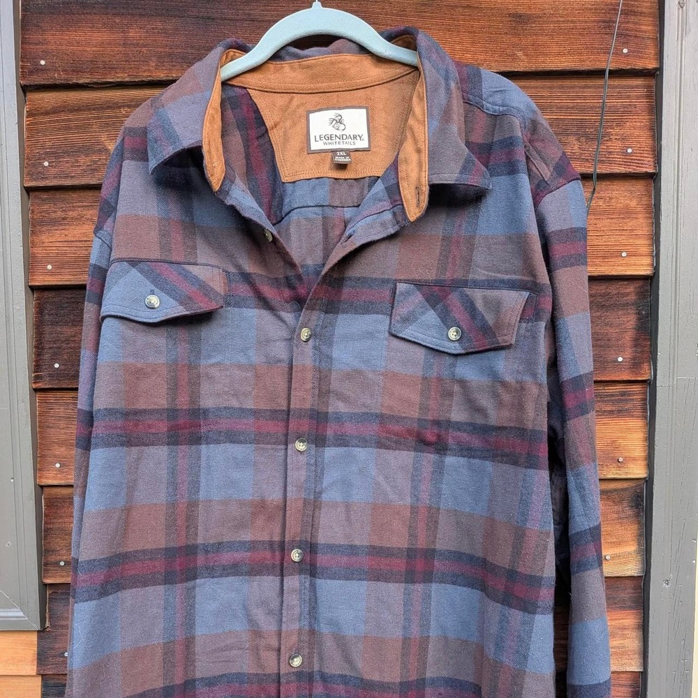 Legendary white tails casual stretch 2XL flannel shirt